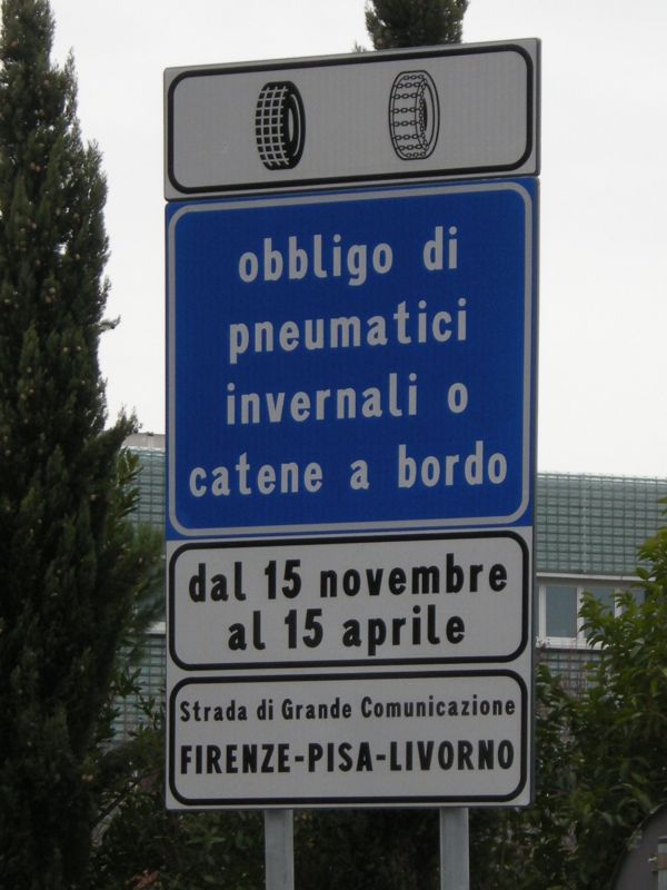 Catene a bordo: oggi scatta l'obbligo
